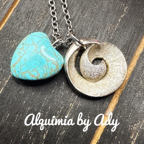 Alquimia by Ady Turquoise and Silver Necklace - Picture 1 of 1